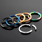 Кольцо унисекс для пирсинга носа, бижутерия из стального сегмента 16G, для непринужденного прокола ушей, носа, клипса пирсинга, 1 шт.