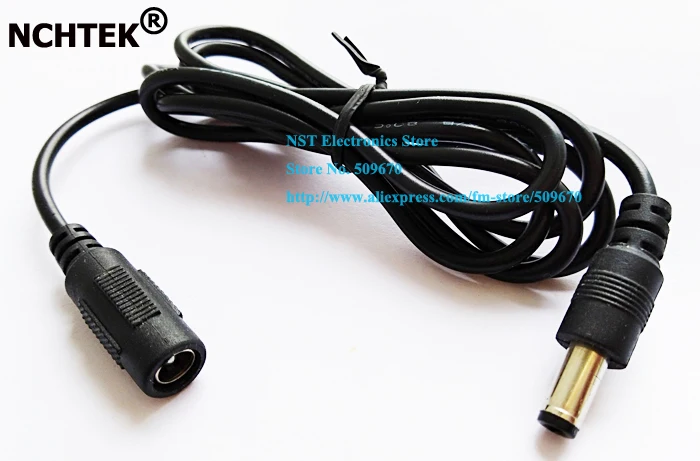 

NCHTEK DC 5,5x2,1 мм штекер к гнезду удлинитель питания около 1,2 м/Бесплатная доставка/10 шт
