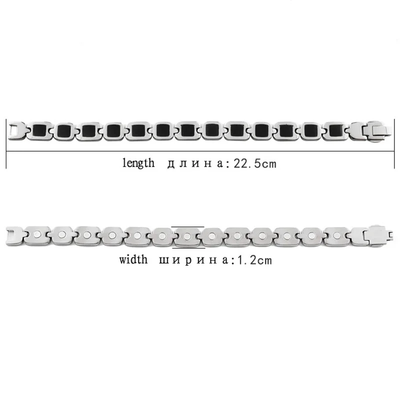 Ювелирные изделия Wollet титановый браслет для женщин и мужчин черный цвет