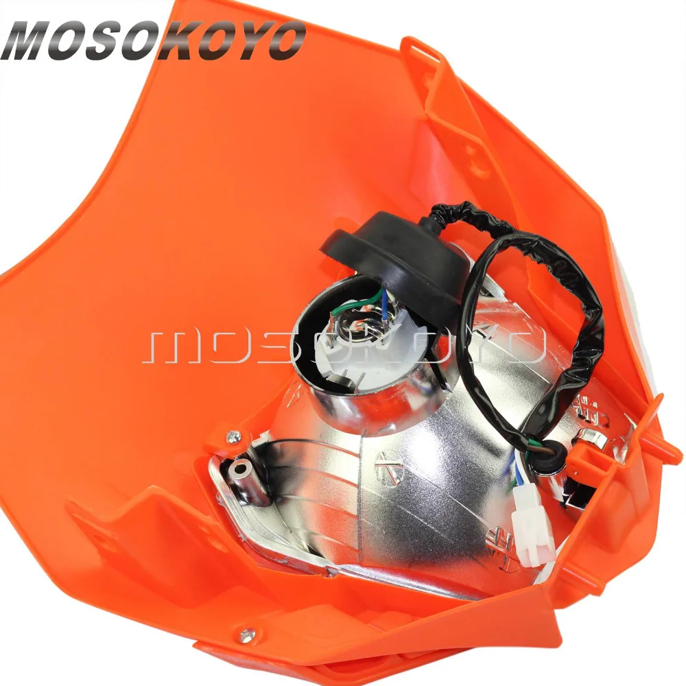 Оранжевый супермото Enduro двойной спортивный головной светильник 12V 35W для SMR EXC SX
