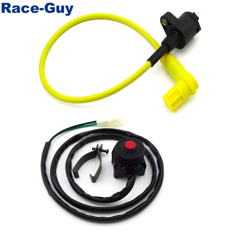 Катушка зажигания желтая с черной ручкой переключатель для питбайка мотоцикла 50