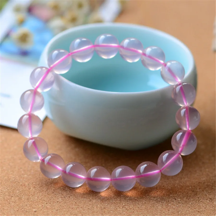 7mm 8mm 9mm Natural Genuine Star Light  Quartz Crystal Round Beads Bracelets Stretch Charm Bracelet Femme