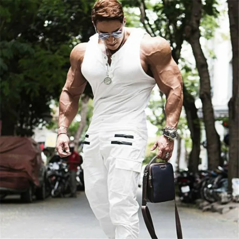 Новинка 2019 мужское Свободное пальто без рукавов свитшот для фитнеса и