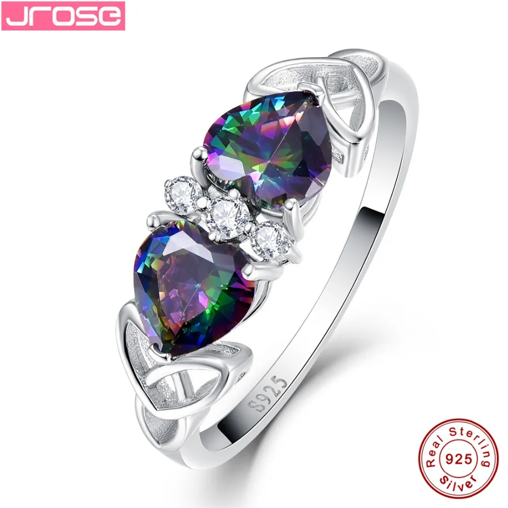 Jrose Heart Спессартин Гранат 5.8CT кольцо из стерлингового серебра 925 пробы обручальные