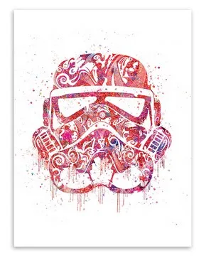 Оригинальная Акварельная маска для шлема Дарт Вейдер Поп Арт-Принт по фильму