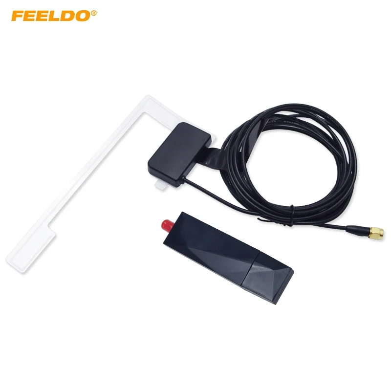 Цифровой аудио вещательный приемник FEELDO DAB + USB ключ с антенной для автомобиля
