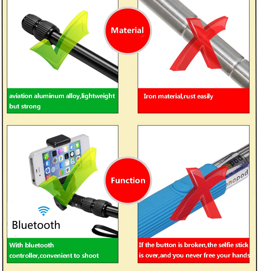 3 в 1 Bluetooth селфи палка с мини штатив для Iphone 6 6s Xiaomi ручной выдвижной монопод для DSLR камер смартфон