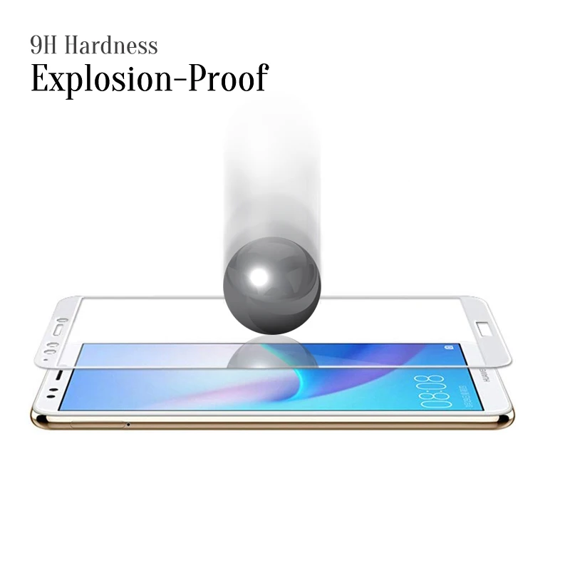 Закаленное 3d стекло с полным покрытием для Huawei honor 7C Pro 7X защитная стеклянная
