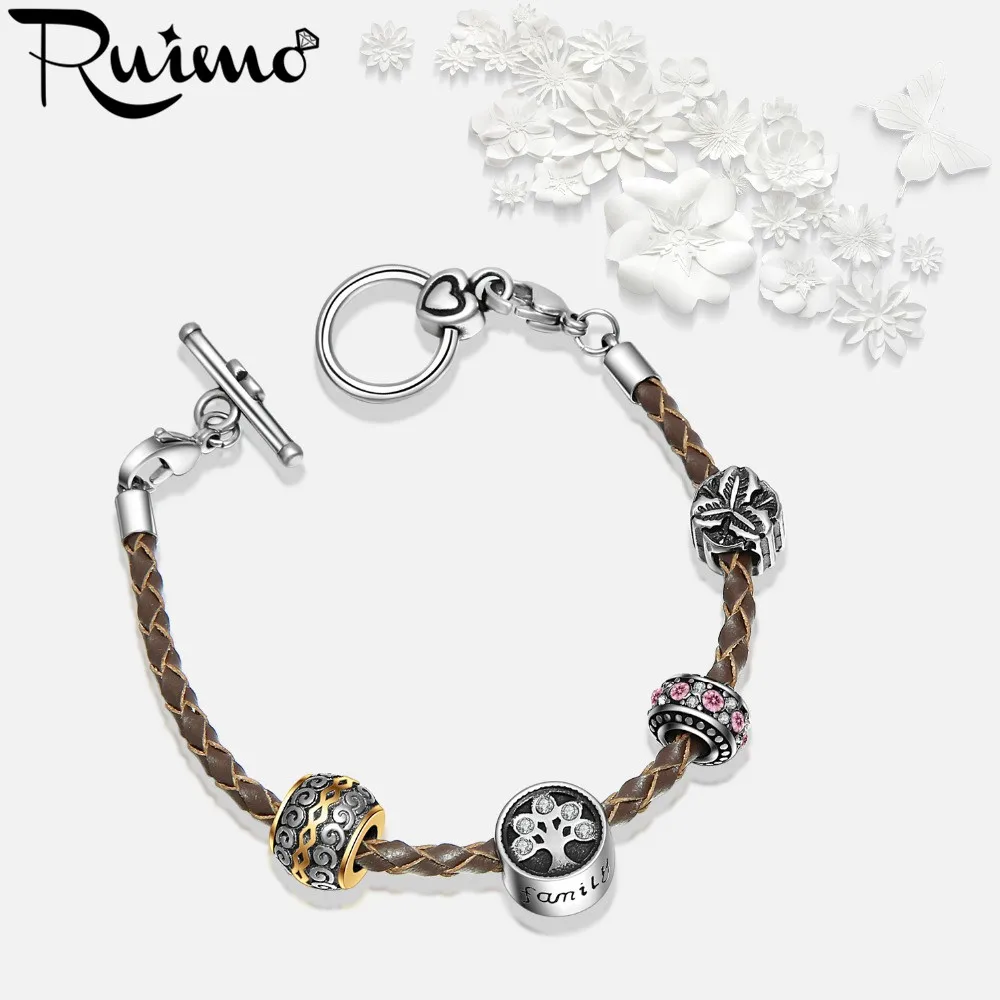 RUIMO никогда не выцветает 316l нержавеющая сталь золотой цвет Европейский корпус