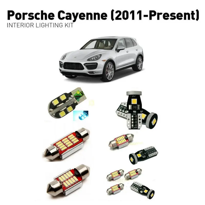 

Светодиодные внутренние фары для porsche cayenne 2011 + 14 шт., светодиодные фары для автомобилей, комплект освещения, автомобильные лампы Canbus