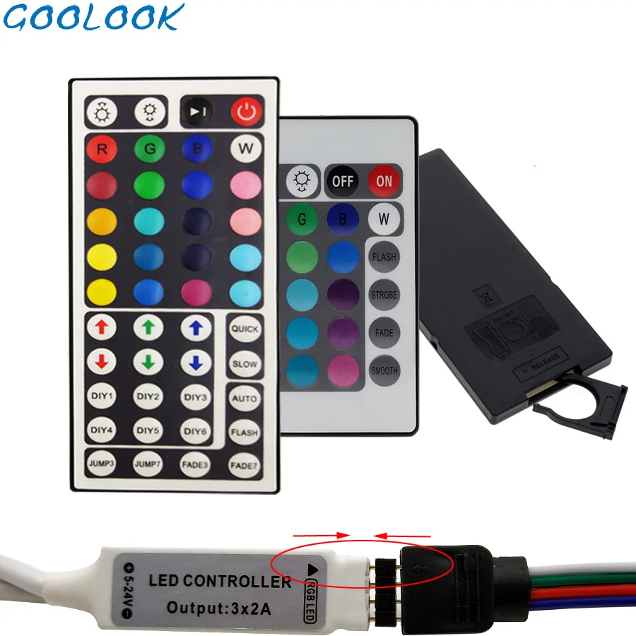 Светодиодная лента DC 12V IR 24Key 44Key пульт дистанционного управления для SMD 5050 3528 rgb светодиодная лента