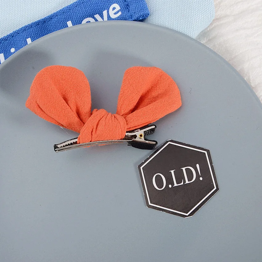 2 шт./лот хлопок Лук утконоса клип детская цвет текстильная заколка | Красота и