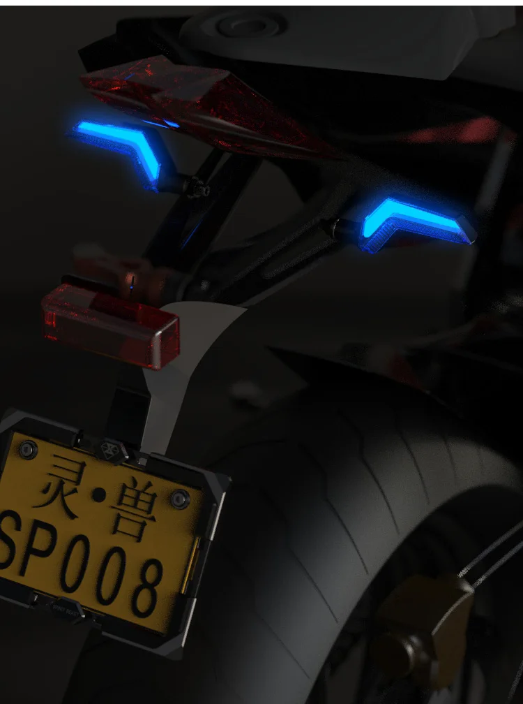 Spirit beast СВЕТОДИОДНЫЙ Воды указатель поворота конверсионные аксессуары 12V Выделите сигнальные огни декоративные мотоцикла универсальный индикатор