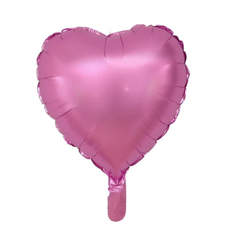 Heart Pink 18 дюймов Звездное сердце матовые фольгированные шары на день рождения Воздушные гелиевые шары для свадьбы и дня рождения вечерние украшения Детские балоны - Цвет: Heart Pink