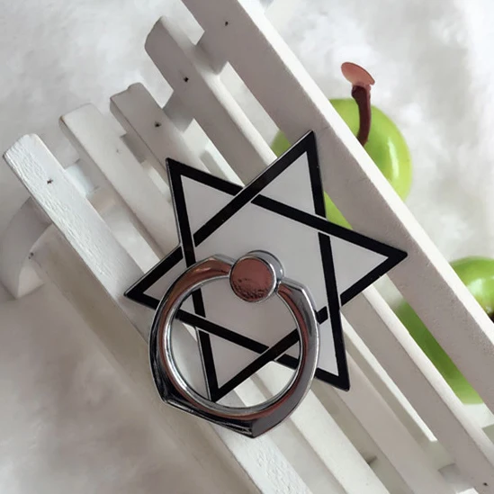 White Pentagram Универсальный палец кольцо смартфон мобильный телефон ручной пентаграмма настольная подставка для iPhone 6 Xiaomi mi8 держатель попсокет для телефона на телефон - Цвет: White Pentagram