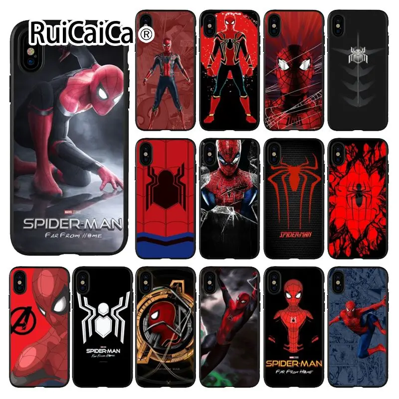 Ruicaica Marvel Мстители Человек-паук далеко от дома Мягкий ТПУ чехол для телефона Apple