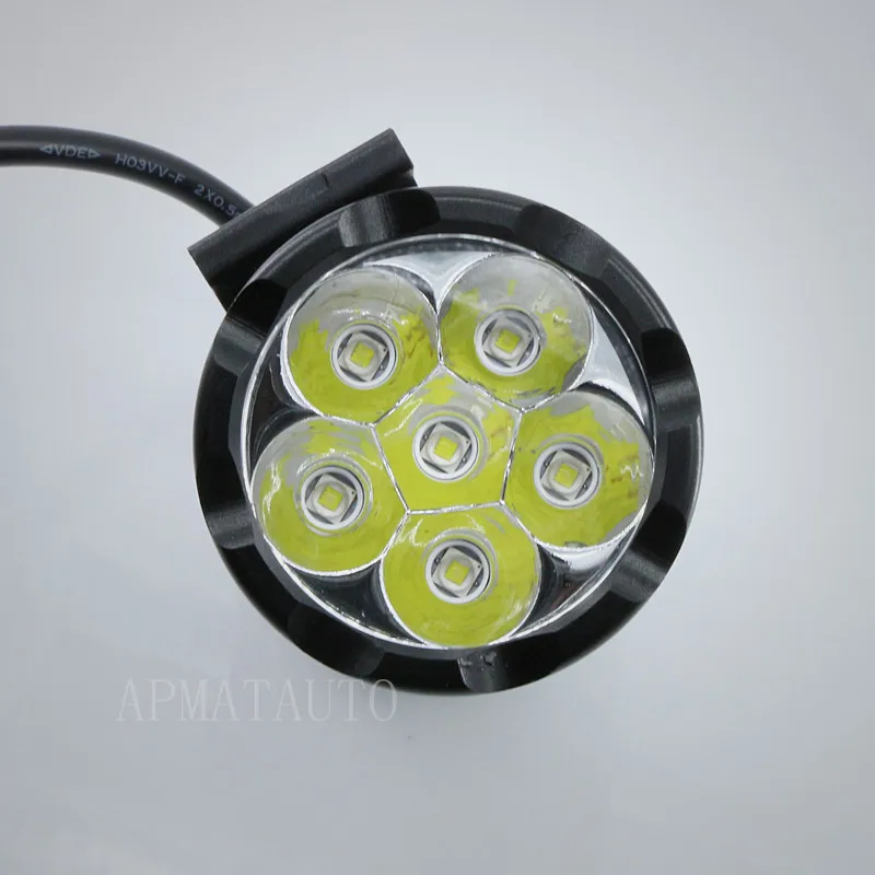 1X90 Вт белый 6000K 7800LM 6 шт. T6 чипы светодиодный фара для мотоцикла противотуманная фара прожектор Водонепроницаемая мотоциклетная лампа