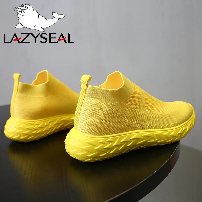 LazySeal; Новинка; женские ботильоны на платформе из сетчатого материала; женская дышащая обувь с круглым носком; слипоны на плоской подошве; женские кроссовки; женская обувь