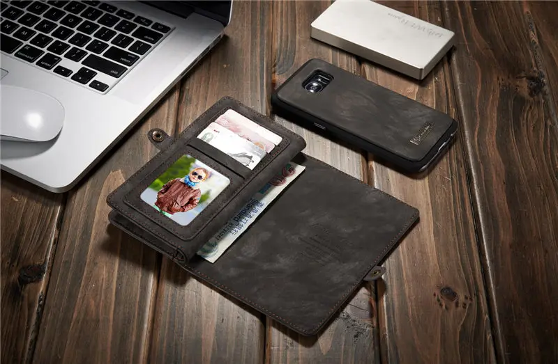 Для Coque samsung s7 edge Ретро Fundas samsung s7 edge съемный чехол-кошелек 2 в 1 съемный кожаный магнитный флип-чехол Чехол