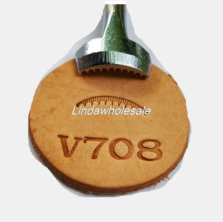 V708 Японская Кожа ремесло Инструменты для печати V405/V406/V407/V413/V417/V463/V708, кожаные инструменты, кожаный штамп - Цвет: V708