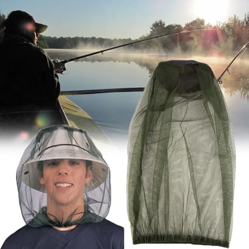 

Insect Mosquito Net Mesh Face Fishing Hunting Outdoor Camping Hat Protector Cap