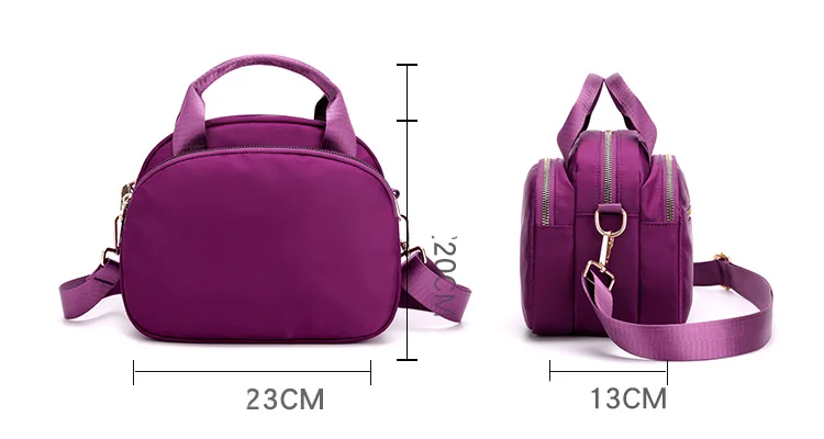 Новые женские Модные Водонепроницаемый нейлон Курьерские Сумки Женский Tote сумки на плечо для девочек Повседневное