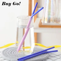 stainless steel straws amazing color change with the temperature change reusable metal curving straight drinking straws brush