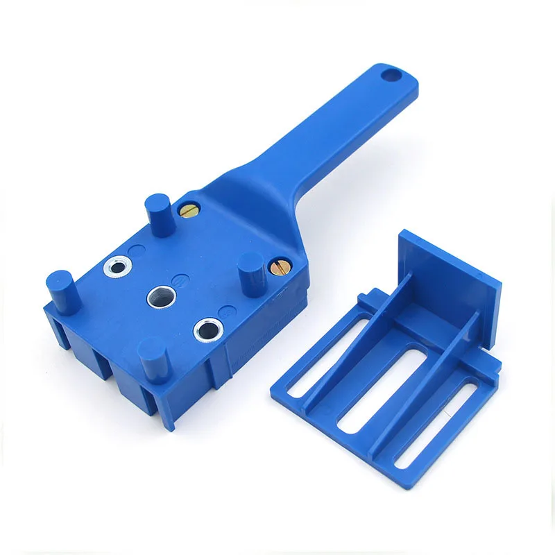Blue Only Dowel Jig ALLSOME дюбель джиг 6 8 10 мм Дерево HSS сверла деревообрабатывающий джиг ABS пластик карманное отверстие джиг сверло направляющий инструмент для столярных работ HT2638 - Цвет: Blue Only Dowel Jig
