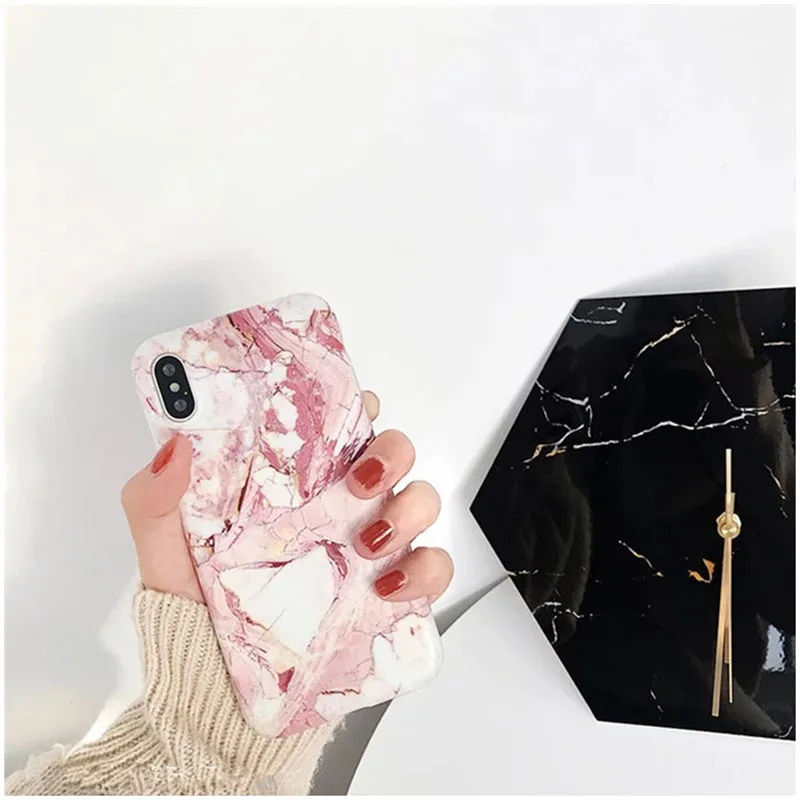 Роскошный Мраморный чехол для iPhone 7 8 6 s Plus чехлы мягкий гелевый ТПУ силиконовый X XS