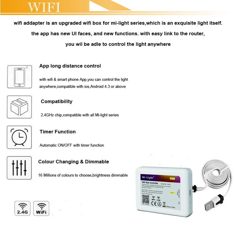 Светильники Milight светодиодный светильник спот Wi-Fi RGB+ CCT двойной белый+ RF Remote+ Wi-Fi хаб Управление 6 Вт 12 Вт 10 шт. по DHL