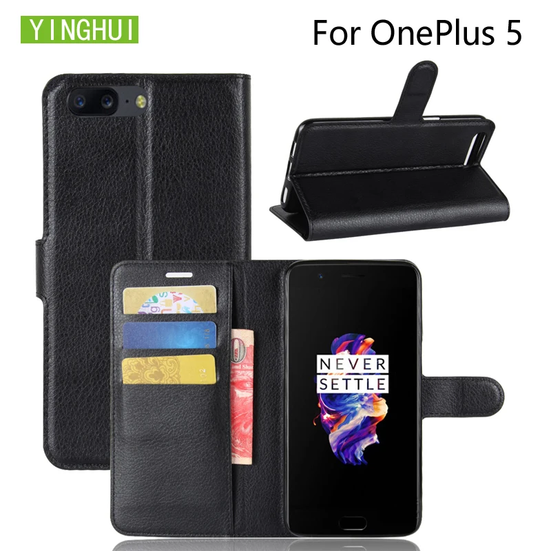 YINGHUI для OnePlus 5 A5000 ONE PLUS 1 + &quotРоскошный кожаный чехол бумажник с подставкой и