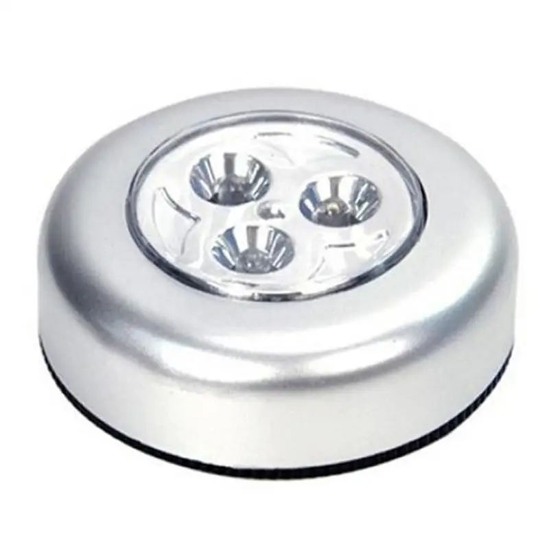 

Mini LED Night Lights Touch Lamp Wall Light Kitchen Cabinet Closet Car Wireless Push Touch Lamp Novelty 3 LED Night Light