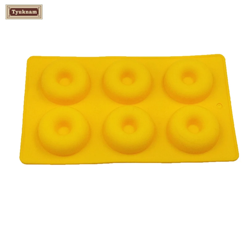 Новый 6-решетки Силиконовые Помады Торта пончик пудинг формы для выпечки сдобы