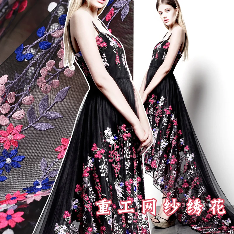 

Импортная Высококачественная жаккардовая кружевная ткань с вышивкой, новинка 2016, летнее платье, роскошные ткани для платья