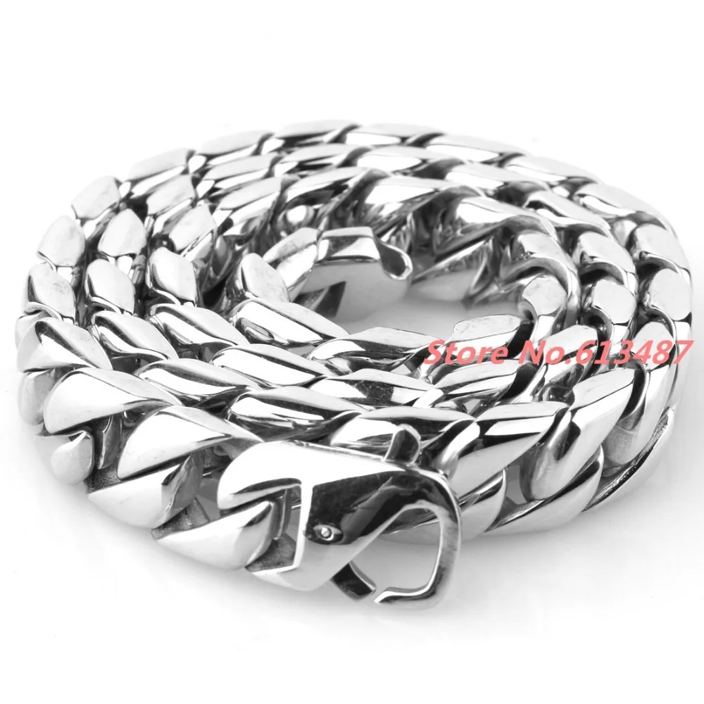 Лидер продаж серебряный цвет полированная тяжелая 7 40 дюймов 15 мм панцирная