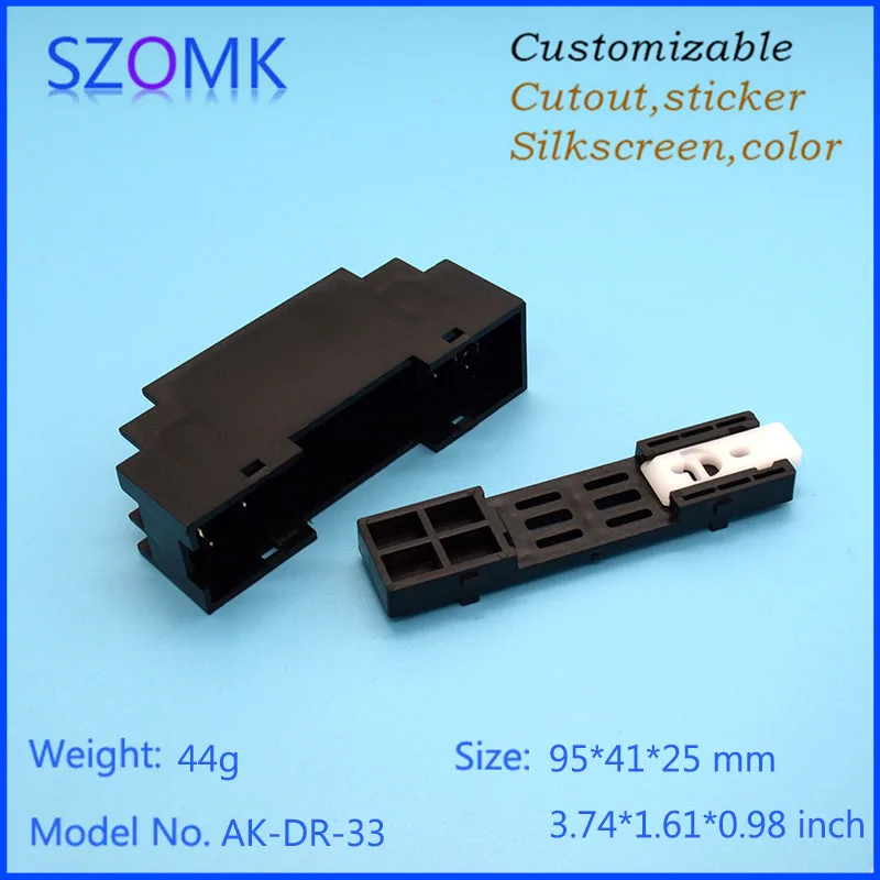 10 pcs 95*41*25mm electrical plastic project box abs diy enclosure housing case din rail controller shell instrument | Обустройство