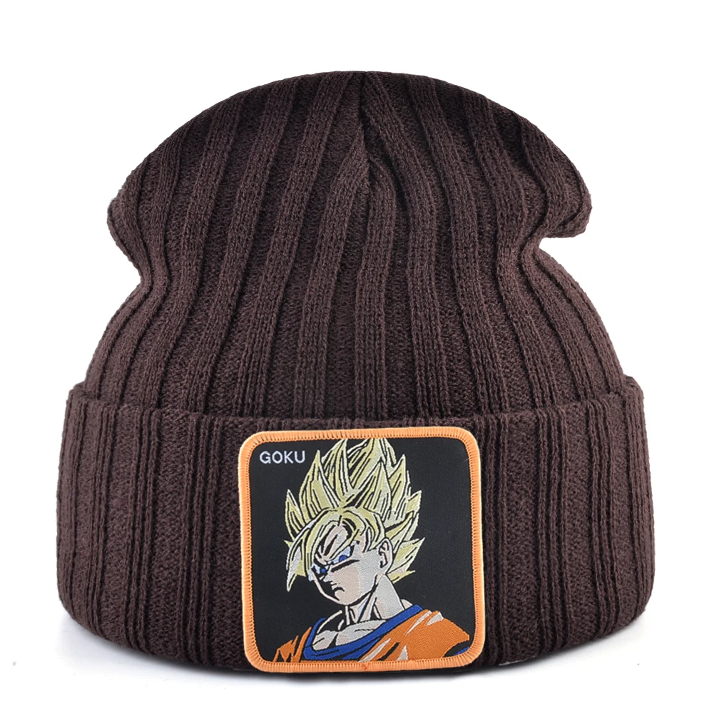 Модные dragon ball вязанные шапочки Skullies вязаные шапочки зимние, шапки для мужчин крутые Гоку beanie cap женские осенние повседневные Шапки chapeau femme