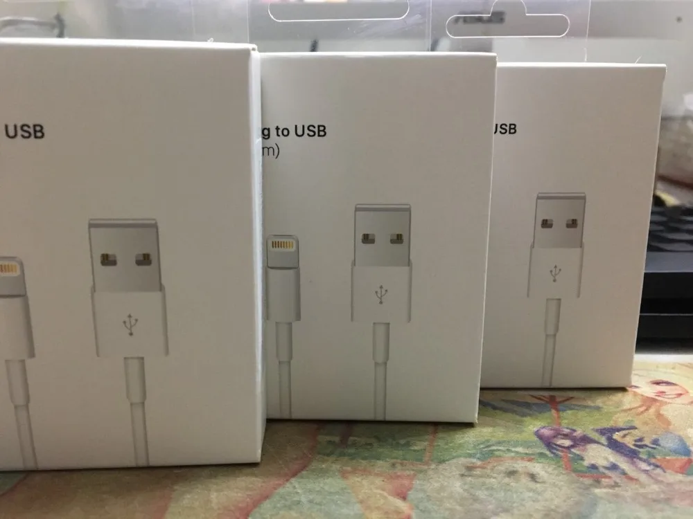 10 шт./лот, новая упаковочная коробка,, 1 м/3 фута, E75 чип, данные, USB кабель для зарядного устройства для Foxconn i7 6 6s 5 с зеленой этикеткой