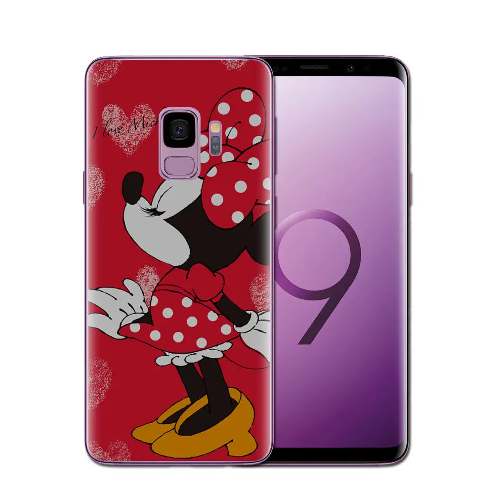Mickey Minnie Silicone Case For Coque Samsung Galaxy S6 S7 Edge S8 S9 Plus J3 J5 J7 A5 A7 2016 2017 Note 8 A8 2018 Cover |