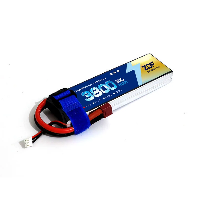 Аккумулятор ZDF 2S 3S 4S 6S 7 4 В 11 1 14 8 в 22 2 3800 мАч 30C RC LiPo для вертолета автомобиля лодки