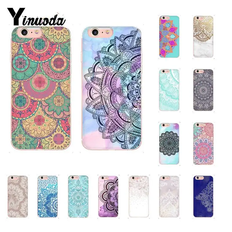 Чехол для телефона с изображением мандалы iphone 136S 6plus 7 7plus 8 8Plus X Xs MAX 5 5S XR 10 11 11pro 11promax