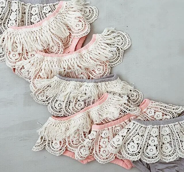 Шорты для новорожденных девочек кружевные вязаные крючком шорты с бахромой и