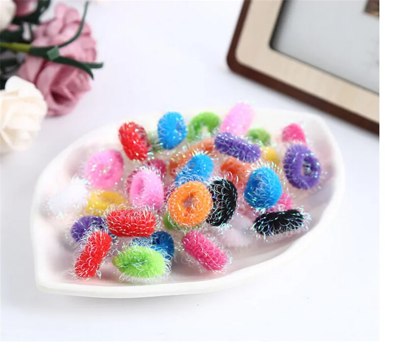 45 шт. цветные маленькие круглые золотые повязки для волос резинки аксессуары