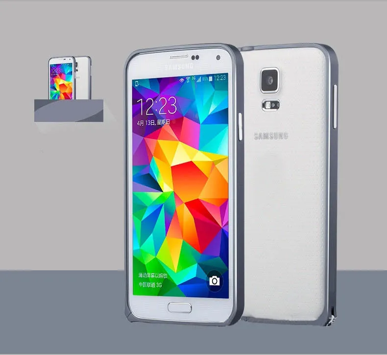 New For Samsung Galaxy S5 Bumper Case Ultra Thin Metal Fram i9600 Hard |