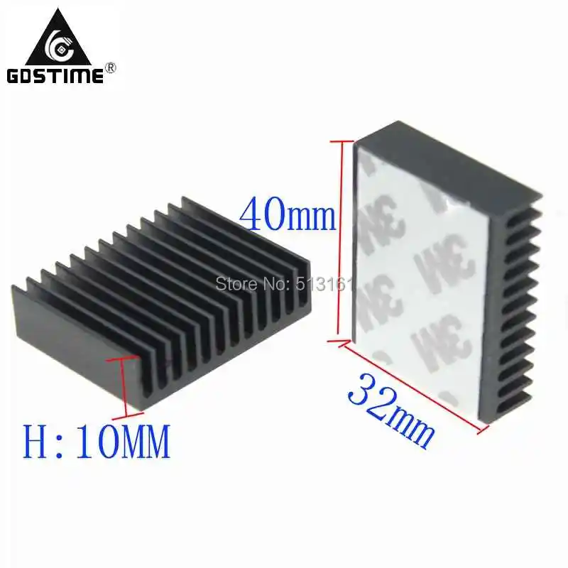 10 шт./лот Gdstime 40x32x10 мм усилитель пельтье охладитель радиатор алюминиевый