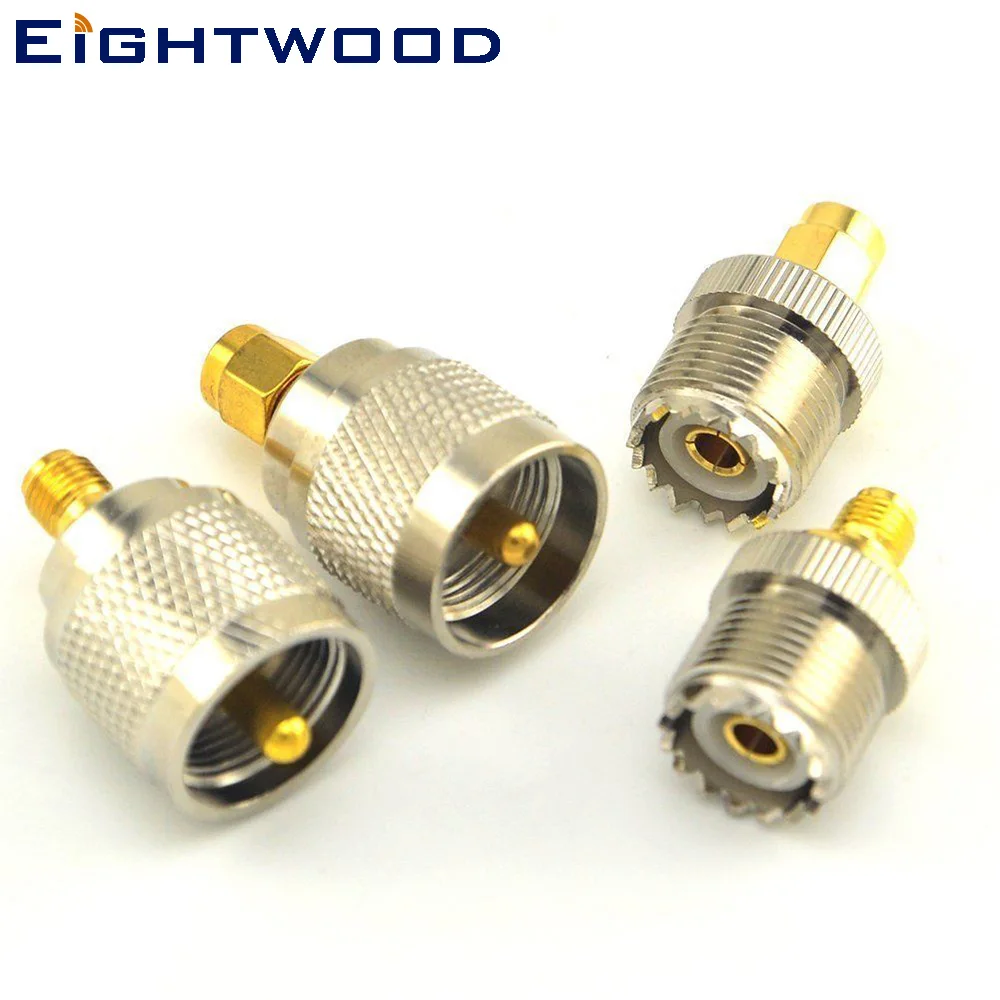 Eightwood SMA в UHF SO 239 SO239 Автомобильная радиоантенна RF коаксиальный адаптер Комплект