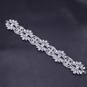 1 шт., изысканные стразы Cystal, пояс для одежды, пришитые патчи, сделай сам, для brida ldress, sash, для шитья, ремесло, серебряная основа, аппликации - Цвет: BT-1