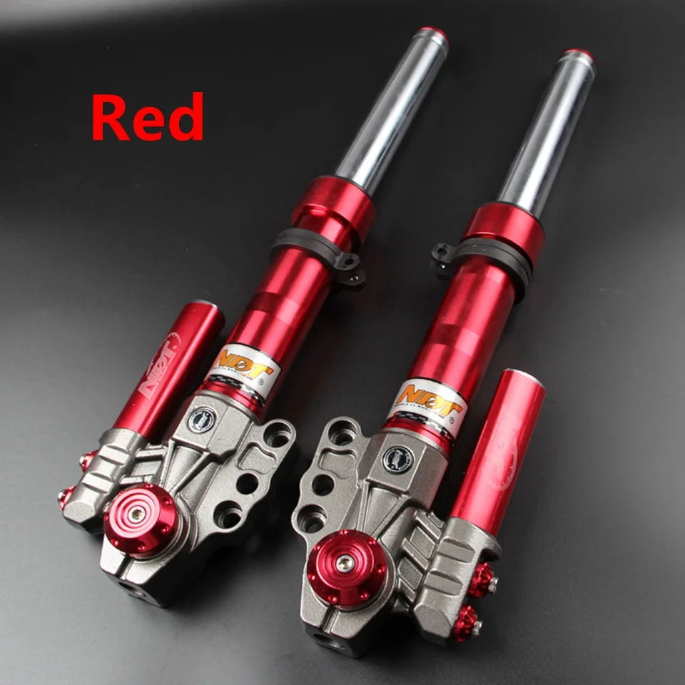 33mm Red 2 шт. мотоциклетные передние амортизаторы задней подвески гидравлические вилы 400 мм-33 мм не регулируется для MSX125 BWS скутер изменить одна пара - Цвет: 33mm Red