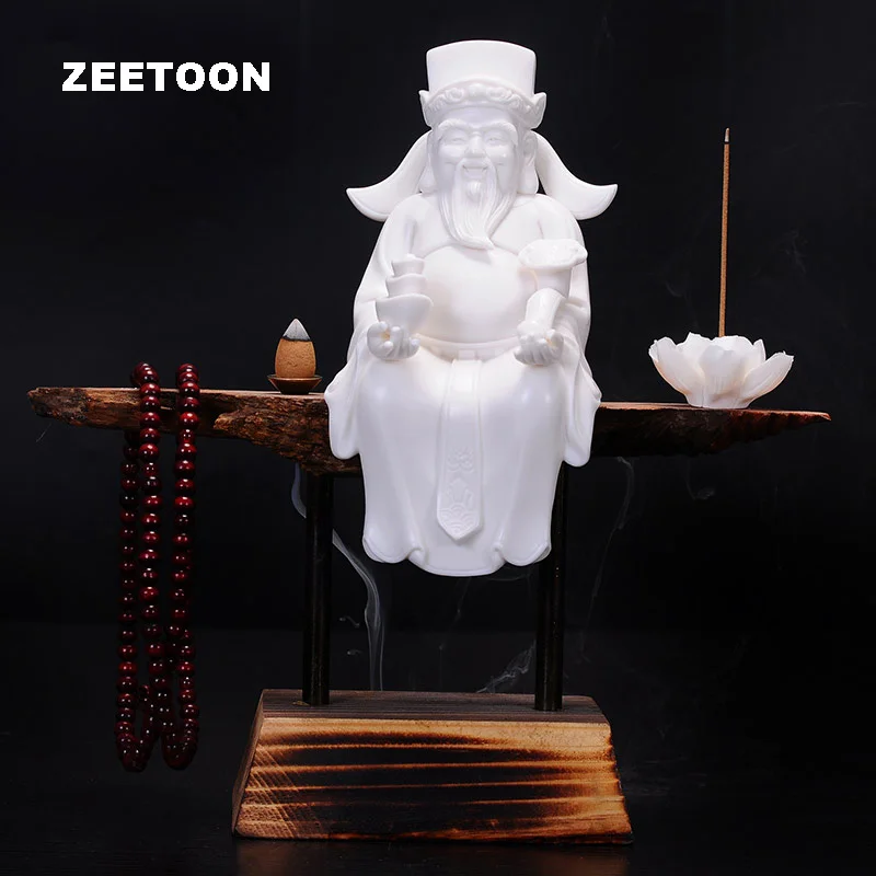Выветриваемые деревянные благовония с керамическим Lucky God of Wealth бусины