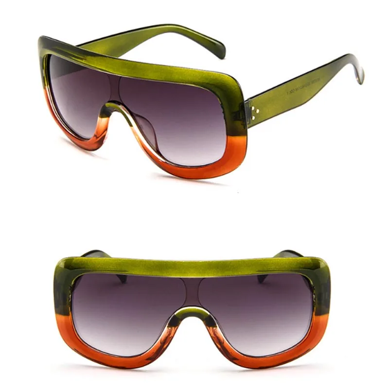 ZYOMY женские очки Gafas жаба линзы UV400 очки аксессуары сиамские Солнцезащитные очки женские негабаритные большие оправы Oculos De sol